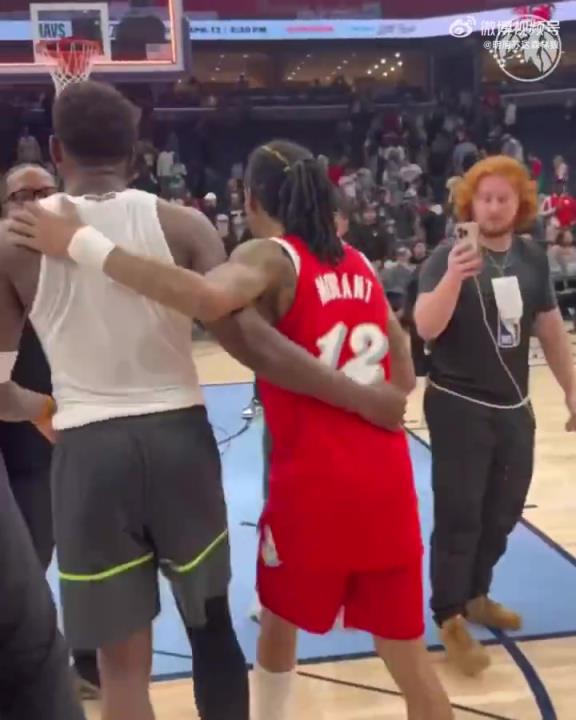 狼王&槍王惺惺相惜！華子賽后與莫蘭特相互致意！